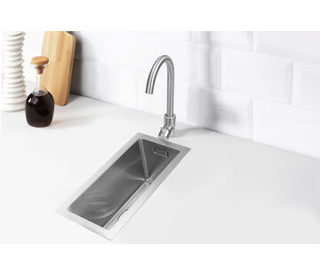 Nurion Nurion Spoelbak RVS 22 x 44 – Spoelbak Keuken - Spoelbakken Keuken – Wasbak Keuken - zonder Kraangat RVS