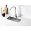 Nurion Évier en acier inoxydable 22 x 44 - Évier de cuisine - Éviers de cuisine - Évier de cuisine - sans trou de robinet en acier inoxydable