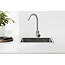 Nurion Évier en acier inoxydable 22 x 44 - Évier de cuisine - Éviers de cuisine - Évier de cuisine - sans trou de robinet en acier inoxydable