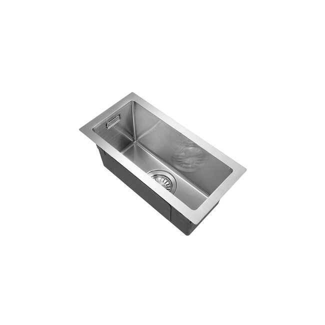 Nurion Évier en acier inoxydable 22 x 44 - Évier de cuisine - Éviers de cuisine - Évier de cuisine - sans trou de robinet en acier inoxydable