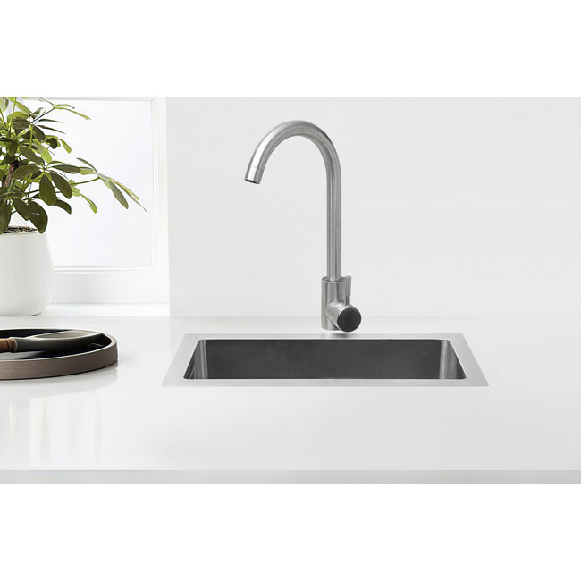 Nurion Spoelbak RVS 16,5 x 38,5 – Spoelbak Keuken - Spoelbakken Keuken – Wasbak Keuken - zonder Kraangat RVS