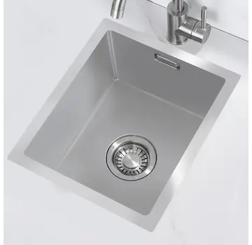 Nurion Nurion Spoelbak RVS 40 x 40 – Spoelbak Keuken - Spoelbakken Keuken – Wasbak Keuken - zonder Kraangat