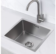 Nurion Nurion Spoelbak RVS 45 x 40 – Spoelbak Keuken - Spoelbakken Keuken – Wasbak Keuken - zonder Kraangat