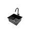 Nurion Spoelbak Black Metal 44,5 x 34,5 – Spoelbak Keuken - Spoelbakken Keuken – Wasbak Keuken - zonder Kraangat RVS