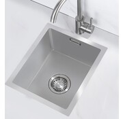 Nurion Nurion Spoelbak RVS 34 x 40 – Spoelbak Keuken - Spoelbakken Keuken – Wasbak Keuken - zonder Kraangat