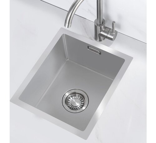 Nurion Nurion Spoelbak RVS 34 x 40 – Spoelbak Keuken - Spoelbakken Keuken – Wasbak Keuken - zonder Kraangat