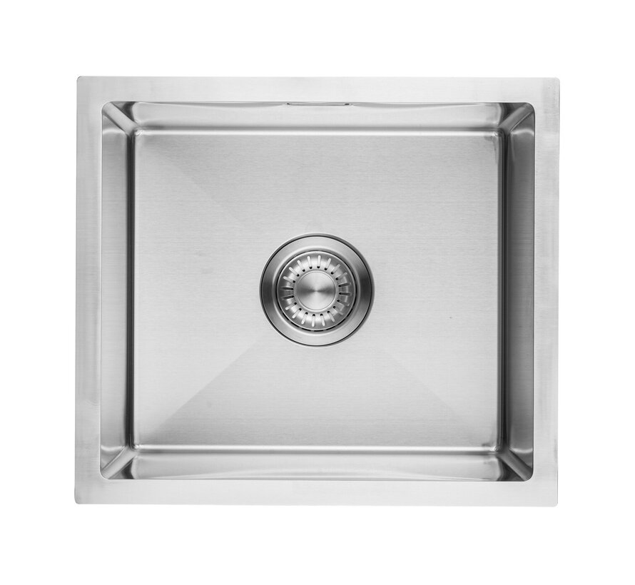 Nurion Spoelbak RVS 34 x 40 – Spoelbak Keuken - Spoelbakken Keuken – Wasbak Keuken - zonder Kraangat