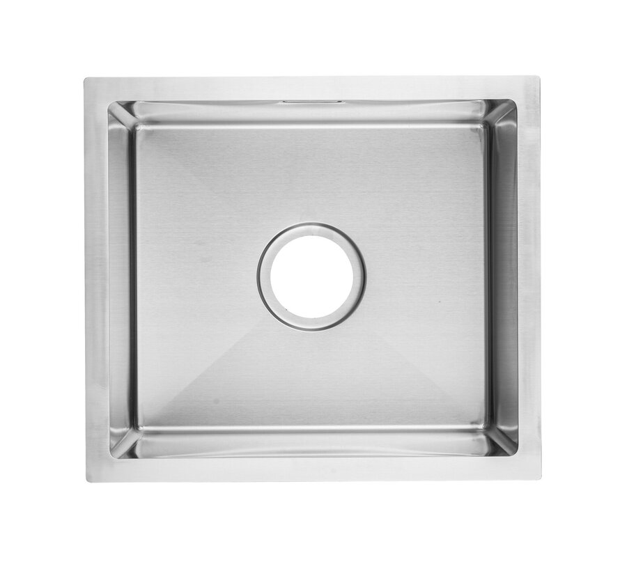 Nurion Spoelbak RVS 34 x 40 – Spoelbak Keuken - Spoelbakken Keuken – Wasbak Keuken - zonder Kraangat