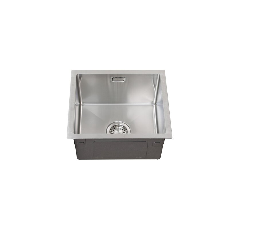 Nurion Spoelbak RVS 34 x 40 – Spoelbak Keuken - Spoelbakken Keuken – Wasbak Keuken - zonder Kraangat