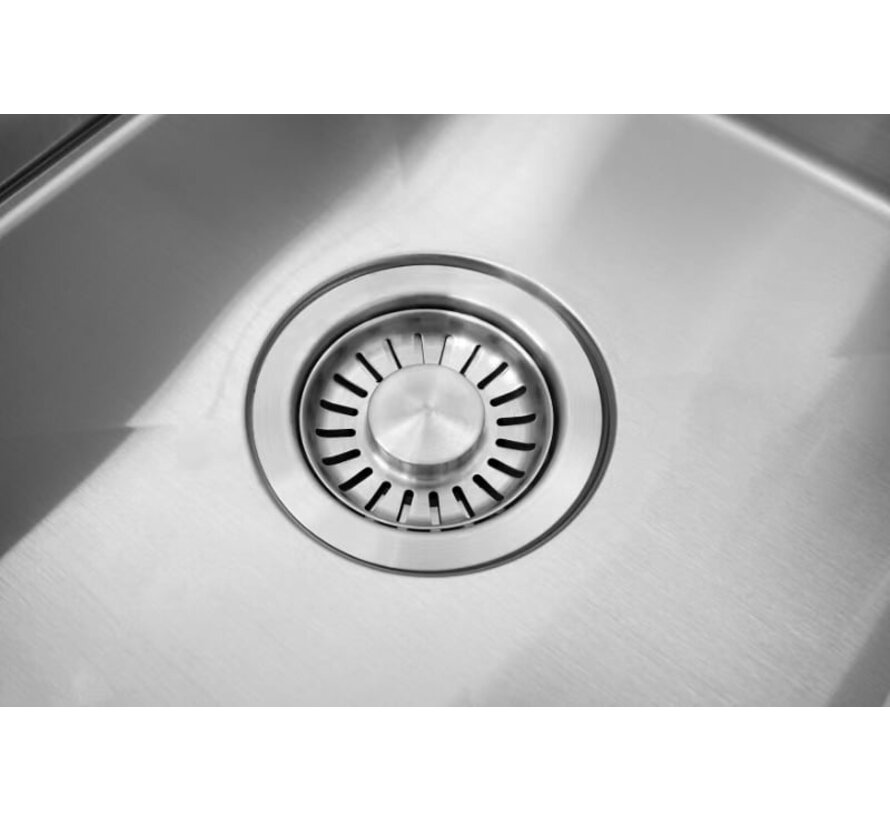 Nurion Spoelbak RVS 34 x 40 – Spoelbak Keuken - Spoelbakken Keuken – Wasbak Keuken - zonder Kraangat