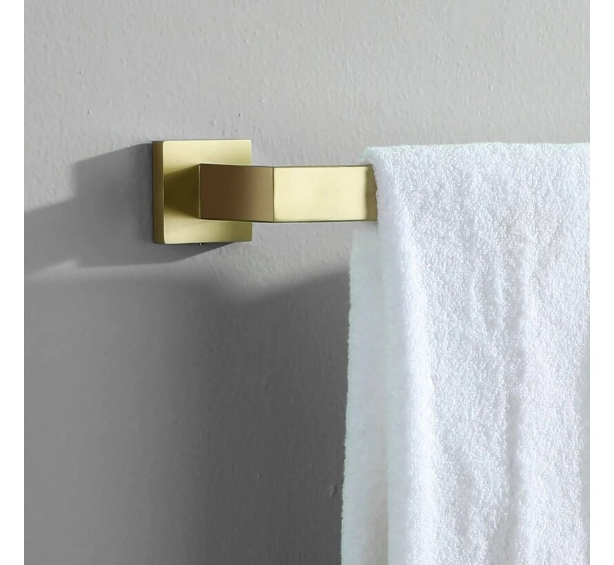 Porte-serviettes carré doré