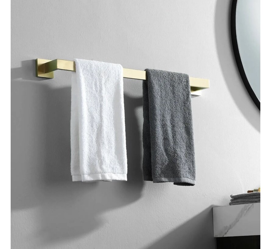 Porte-serviettes carré doré