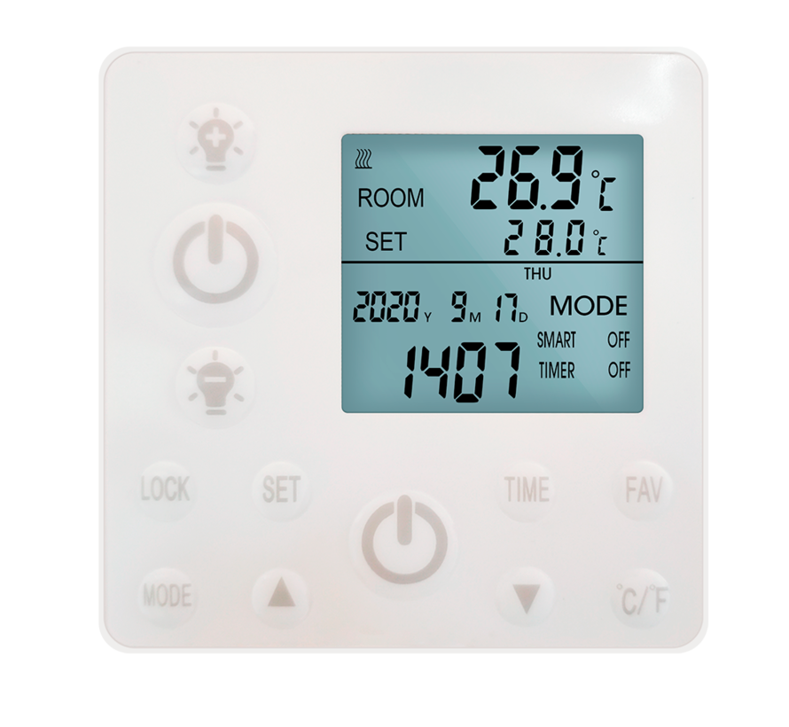 Panneau infrarouge télécommandé QH blanc avec éclairage LED 700Watt