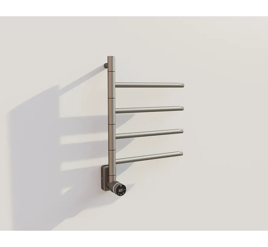 Radiateur sèche-serviettes électrique aspect métal avec thermostat