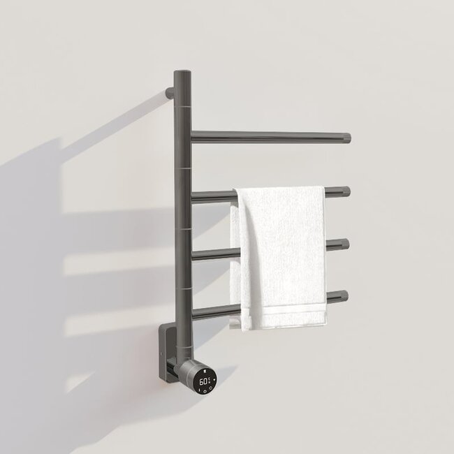 Radiateur sèche-serviettes électrique aspect métal avec thermostat