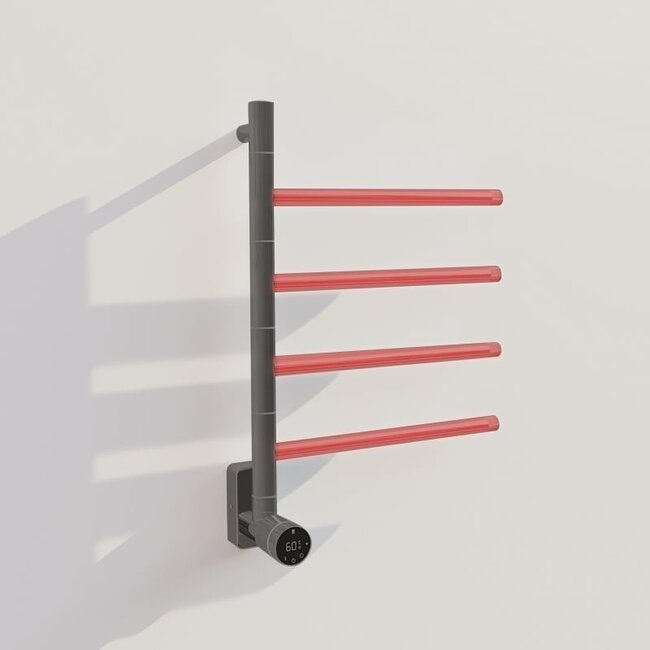 Radiateur sèche-serviettes électrique aspect métal avec thermostat