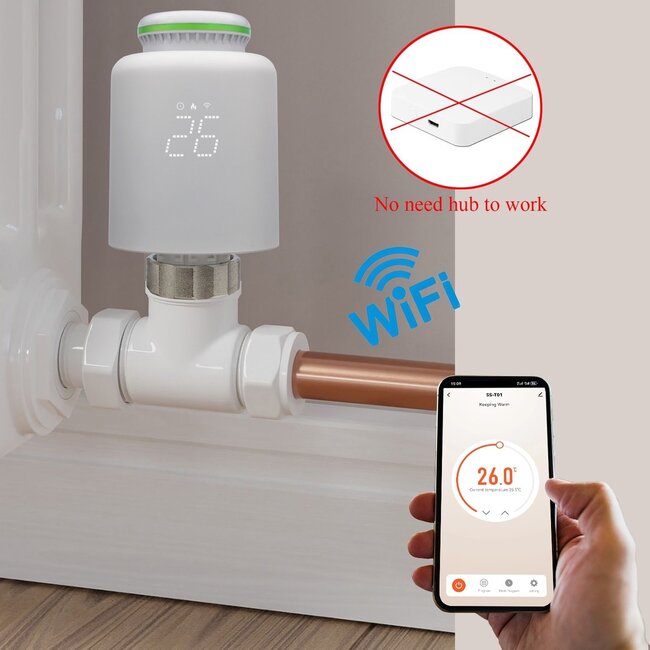 Wifi slimme radiatorknop thermostatische Radiatorkraan