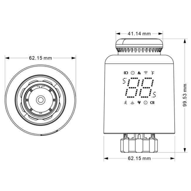 Bouton de radiateur thermostatique intelligent Wifi Vanne de radiateur