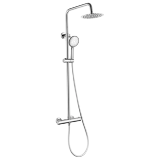 Nurion Opbouw regendouche 20 cm hoofddouche thermostatisch chrome