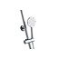 Douche de surface à effet pluie 30 cm douche de tête thermostatique chrome