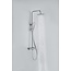 Douche de surface à effet pluie 30 cm douche de tête thermostatique chrome
