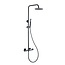 Nurion Douche de surface pluie 30 cm douche de tête thermostatique noir mat