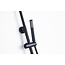 Opbouw regendouche 20 cm hoofddouche thermostatisch mat zwart