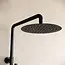 Opbouw regendouche 20 cm hoofddouche thermostatisch mat zwart