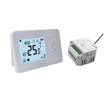 Quality Heating QH Basic thermostat programmable sans fil avec mini récepteur encastré