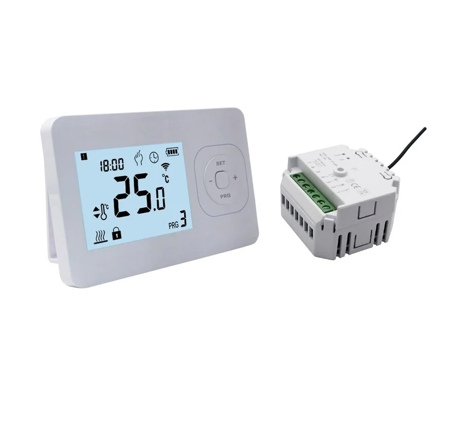 QH Basic thermostat programmable sans fil avec mini récepteur encastré