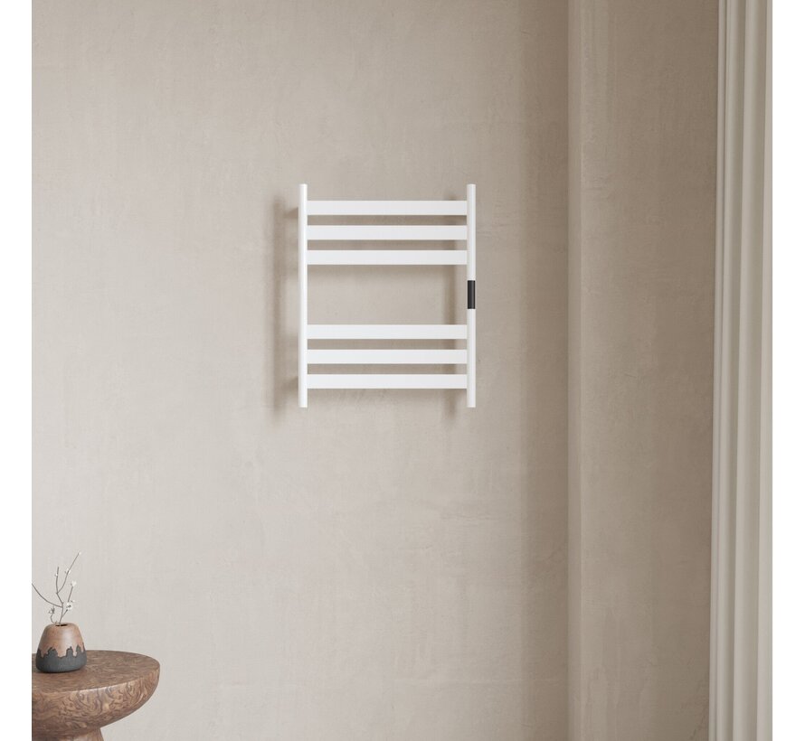 Radiateur sèche-serviettes électrique noir avec thermostat A-CS06G-W