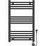 Radiateur sèche-serviettes électrique avec thermostat digital - Radiateur Salle de bain - 800 × 500 mm - Noir mat - 300 watts