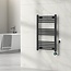 Radiateur sèche-serviettes électrique avec thermostat digital - Radiateur Salle de bain - 800 × 500 mm - Noir mat - 300 watts