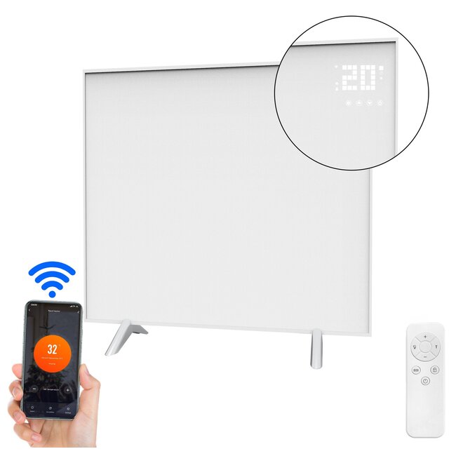 QH-SP Wifi remote control verplaatsbaar infraroodpaneel 360, 450 en 720Watt