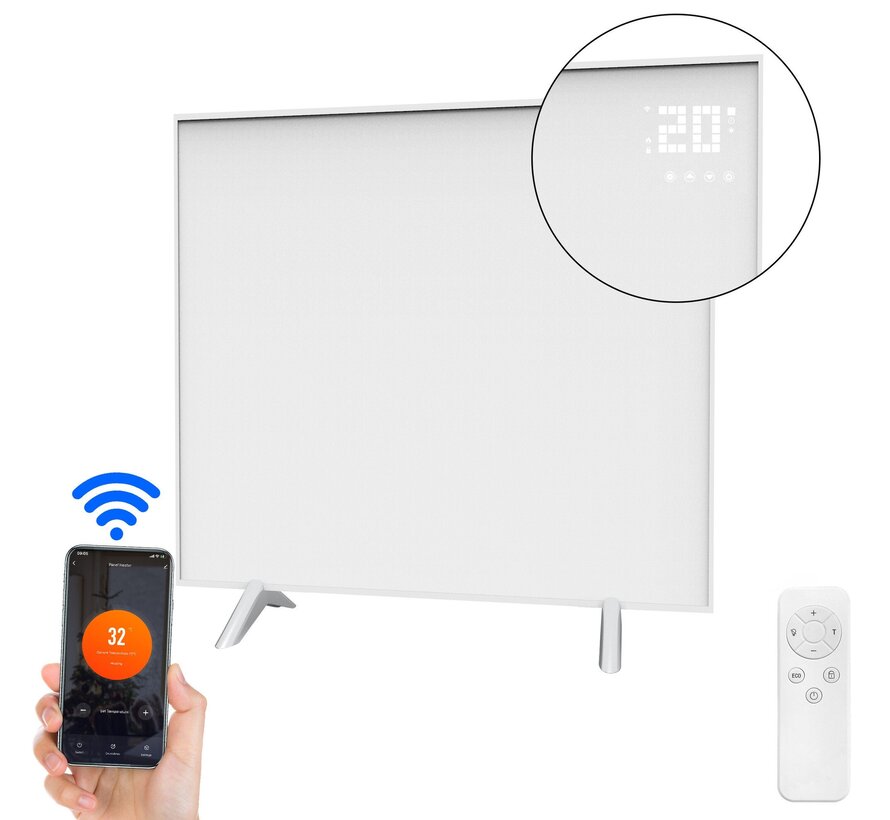 Panneau infrarouge mobile télécommandé par Wifi 450, 600 et 720Watt