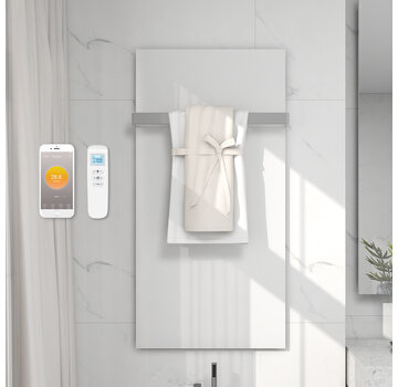 2ème chance | QH-GD Panneau infrarouge en verre White Series 60 x 120 cm - 700Watt
