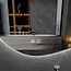 Miroir asymétrique organique avec éclairage LED et anti-condensation 140 cm de large et 75 cm de haut