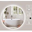 Spiegel rond 80 cm frameloos, rondom led verlichting en anti condens