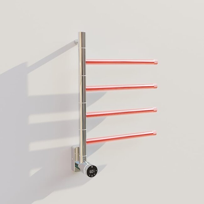 Radiateur sèche-serviettes électrique chromé avec thermostat
