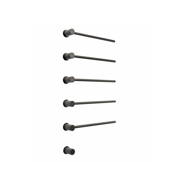 Elektrische handdoek radiator zwart met thermostaat L-SR0005-B