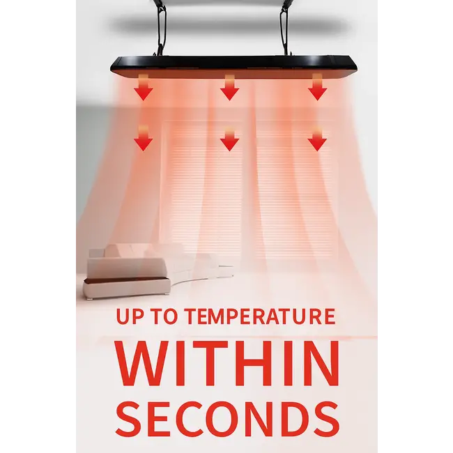 Infrarood terrasverwarmer Calore black heater instelbaar met 1600 - 3200Watt