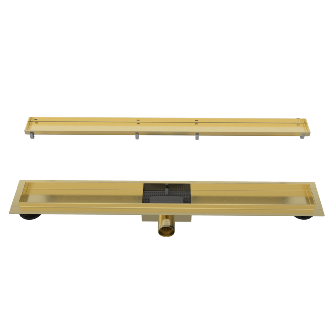 SolarDrain caniveau de douche complet avec bride et grille fermée