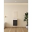 Nurion Meuble de salle de bains Luca - lavabo blanc brillant et armoire en bois noir - 41 x 22,5 x 65 cm