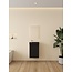Nurion Meuble de toilette Milan - lavabo noir mat et armoire noire - 45 x 22,5 x 65 cm