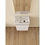 Nurion Toiletmeubel Lotte - glanzend witte basin en wit houten kast - 41 x 22,5 x 65 cm