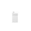 Nurion Meuble de toilette Lotte - lavabo blanc brillant et armoire en bois blanc - 41 x 22,5 x 65 cm