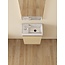 Nurion Meuble de salle de bains Mees - lavabo blanc brillant et armoire en bois clair - 41 x 22,5 x 65 cm