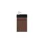 Nurion Meuble de salle de bain Emma - lavabo noir mat et armoire en noyer - 41 x 22,5 x 65 cm