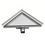 Hoekdrain douchegoot 20 x 28 x 8 cm RVS