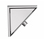 Hoekdrain douchegoot 20 x 28 x 8 cm RVS